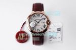 Swiss Replica Cartier Ballon Bleu Automatic White Dial Rose Gold Watch 42MM